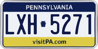PA license plate LXH5271