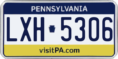 PA license plate LXH5306
