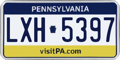 PA license plate LXH5397