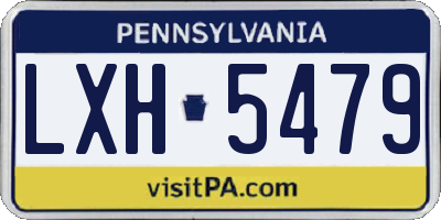 PA license plate LXH5479