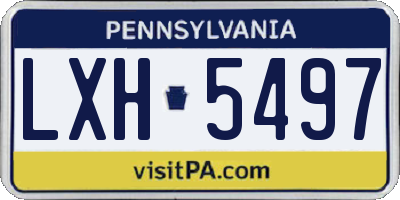 PA license plate LXH5497