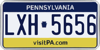 PA license plate LXH5656