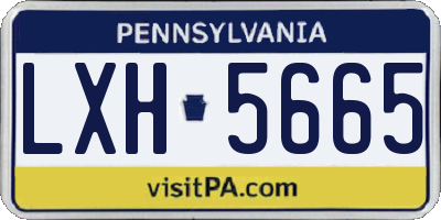 PA license plate LXH5665