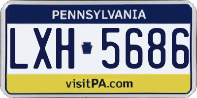 PA license plate LXH5686