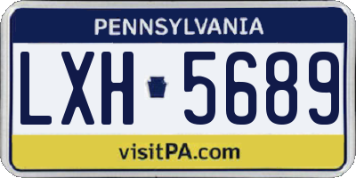 PA license plate LXH5689