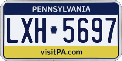 PA license plate LXH5697