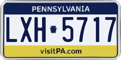 PA license plate LXH5717