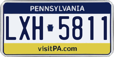 PA license plate LXH5811