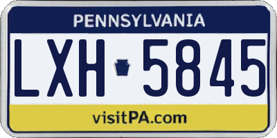 PA license plate LXH5845