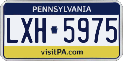 PA license plate LXH5975