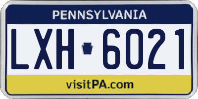 PA license plate LXH6021