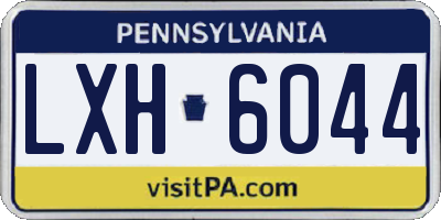 PA license plate LXH6044