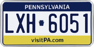 PA license plate LXH6051