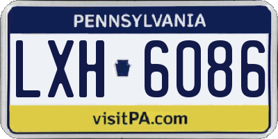 PA license plate LXH6086
