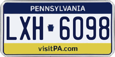 PA license plate LXH6098
