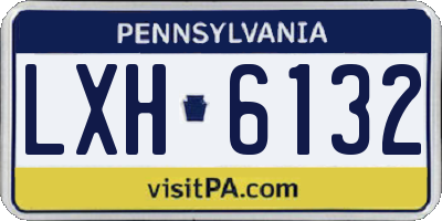 PA license plate LXH6132