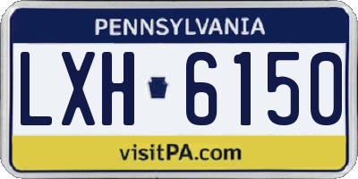PA license plate LXH6150