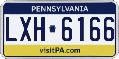 PA license plate LXH6166