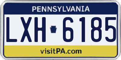 PA license plate LXH6185