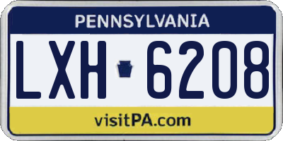 PA license plate LXH6208