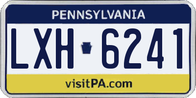PA license plate LXH6241