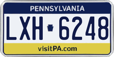 PA license plate LXH6248