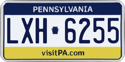 PA license plate LXH6255