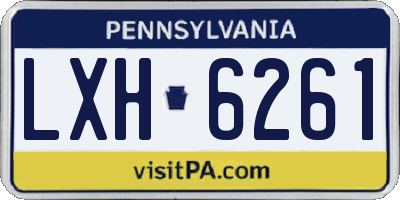PA license plate LXH6261