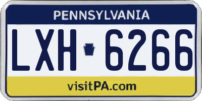 PA license plate LXH6266