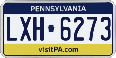 PA license plate LXH6273