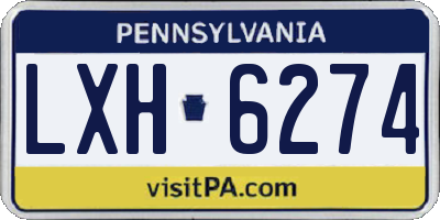 PA license plate LXH6274