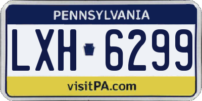 PA license plate LXH6299