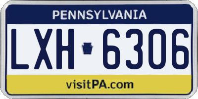 PA license plate LXH6306