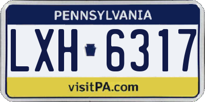 PA license plate LXH6317