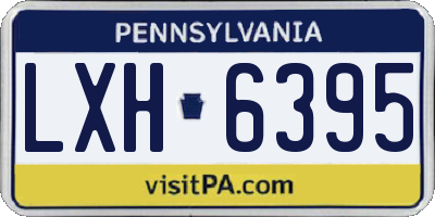 PA license plate LXH6395