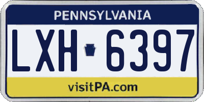 PA license plate LXH6397