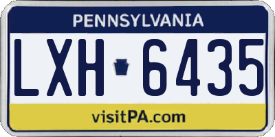 PA license plate LXH6435