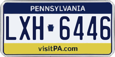 PA license plate LXH6446