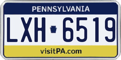 PA license plate LXH6519