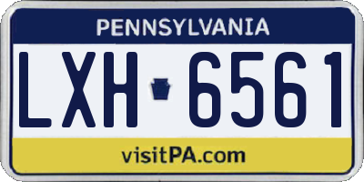 PA license plate LXH6561