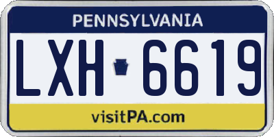 PA license plate LXH6619