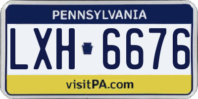 PA license plate LXH6676
