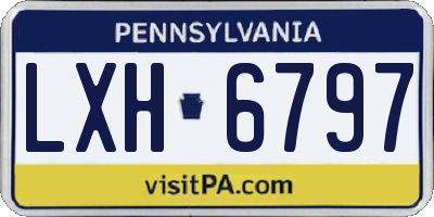 PA license plate LXH6797