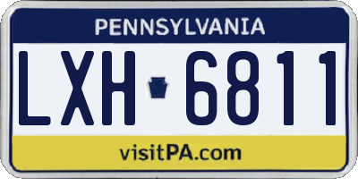 PA license plate LXH6811