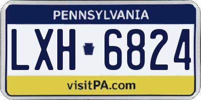 PA license plate LXH6824