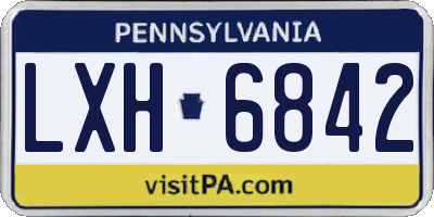 PA license plate LXH6842
