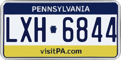 PA license plate LXH6844
