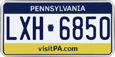 PA license plate LXH6850