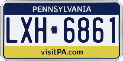 PA license plate LXH6861