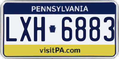 PA license plate LXH6883